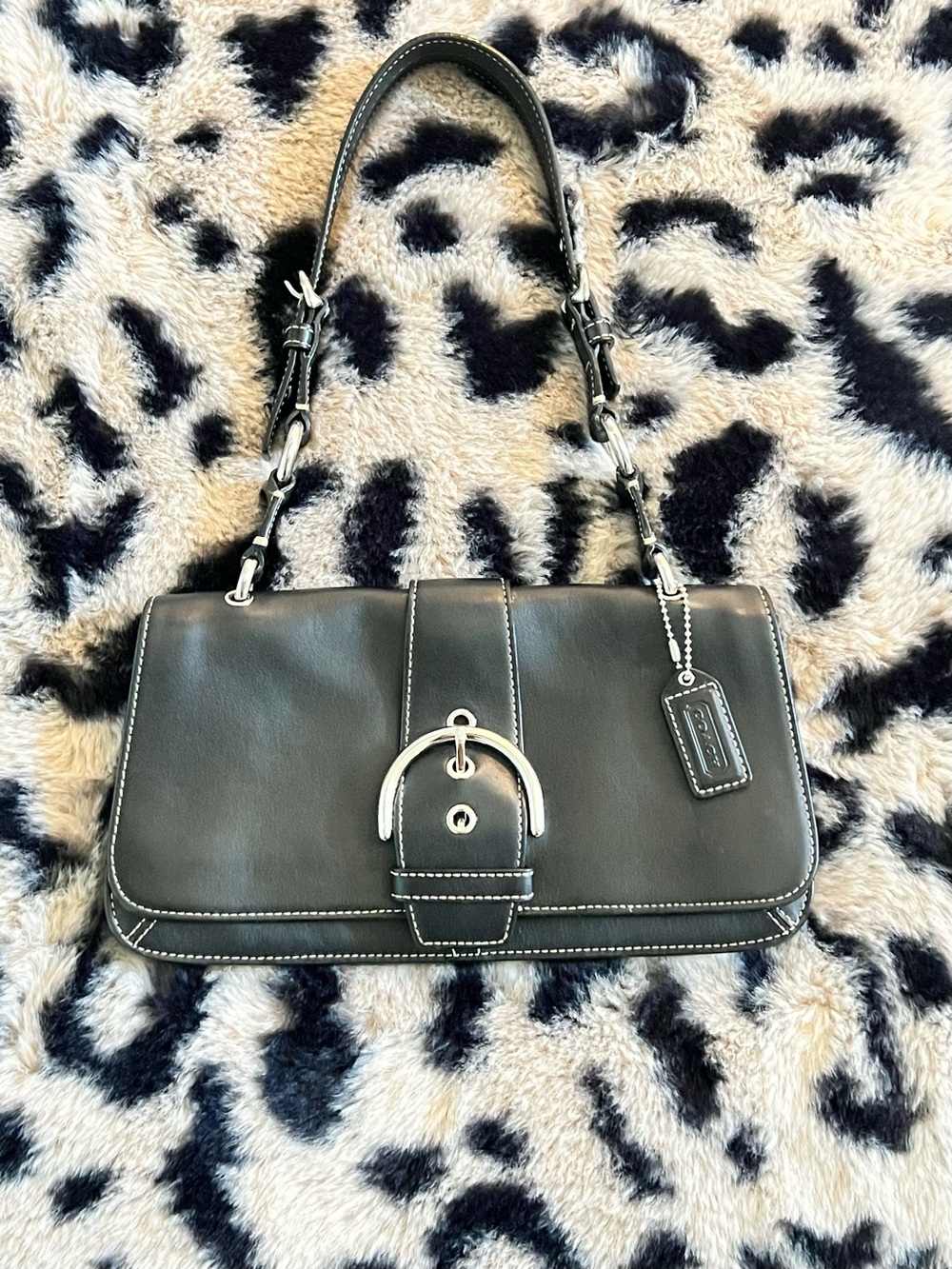 Rare Vintage Coach Soho Flap Shoulder Bag J043-9739